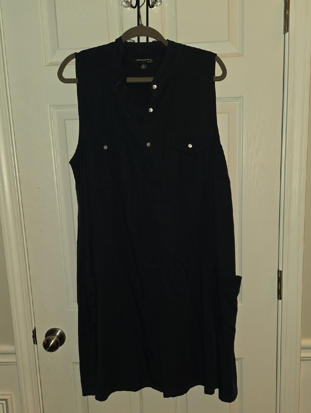 Sharagano Navy Shirt Dress